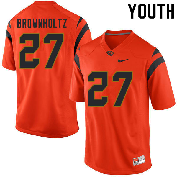 Youth #27 Cade Brownholtz Oregon State Beavers College Football Jerseys Sale-Orange